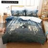 Fighter Fire King Queen Full Duvet Cover Cool Airplane Bedding Set Military Fans Quilt Cover Red Black Polyester Comforter Cover