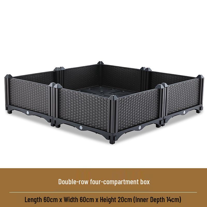 Extra Large Multi-layer Rectangular Planting Box for Home Balcony - Ideal for Fruits, Vegetables, and Flowers
