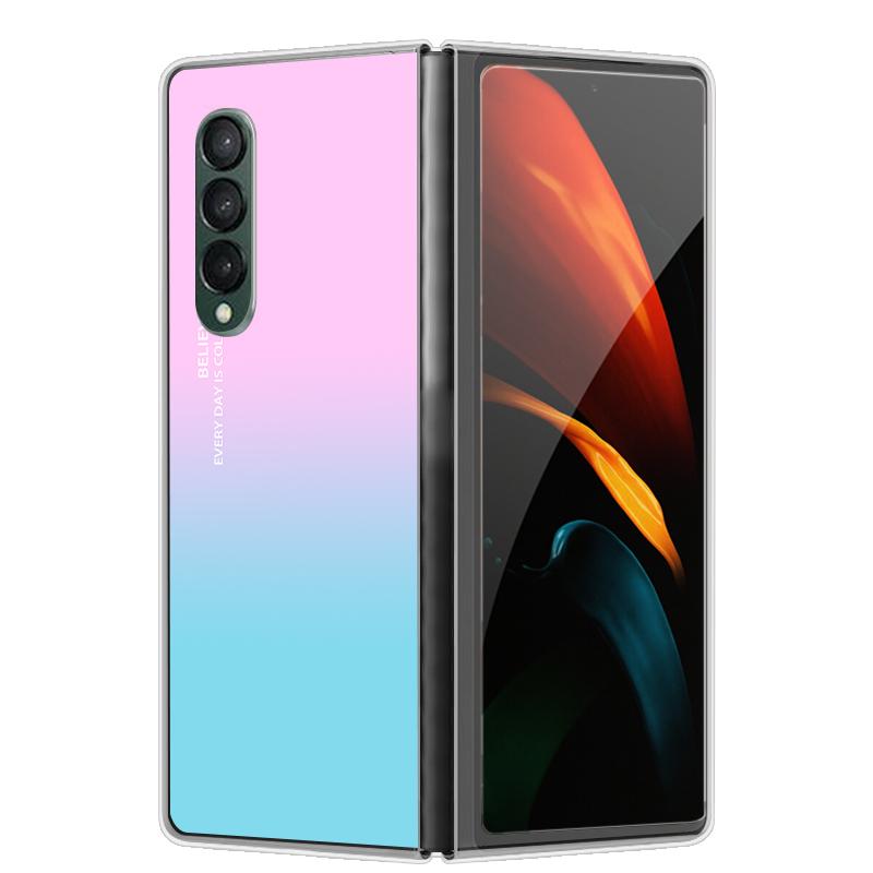 Etui na Galaxy Z Fold 7 6 5 3 4 2 Przezroczyste Twarde Składane Luksusowe Malowane Dla Samsunga Z Fold 7 Fold Specjalne Fold2 Przezroczyste Etui