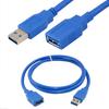 USB 3 A To Female Socket Male Plug Super Fast Extension Cable Cord