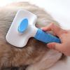 Hair Cleaning Brush Multifunctional Cats Massage Brush with Release Button Cat Shedding Comb Stainless Steel Needle Pet Supplies