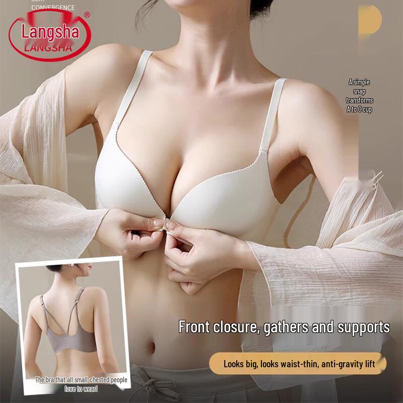 Lonsa Women s Front-Closure Wireless Push-Up Bra 80