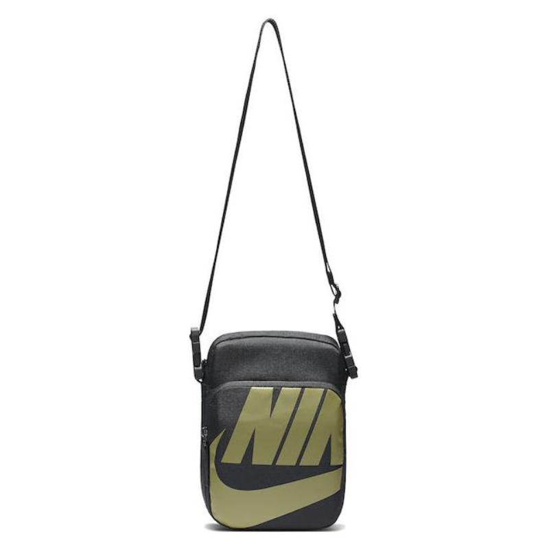Nike Heritage Polyester Small Shoulder Bag, Crossbody Bag Trumpets Unisex Green Casual BA6344-070 Casual BA6344-070