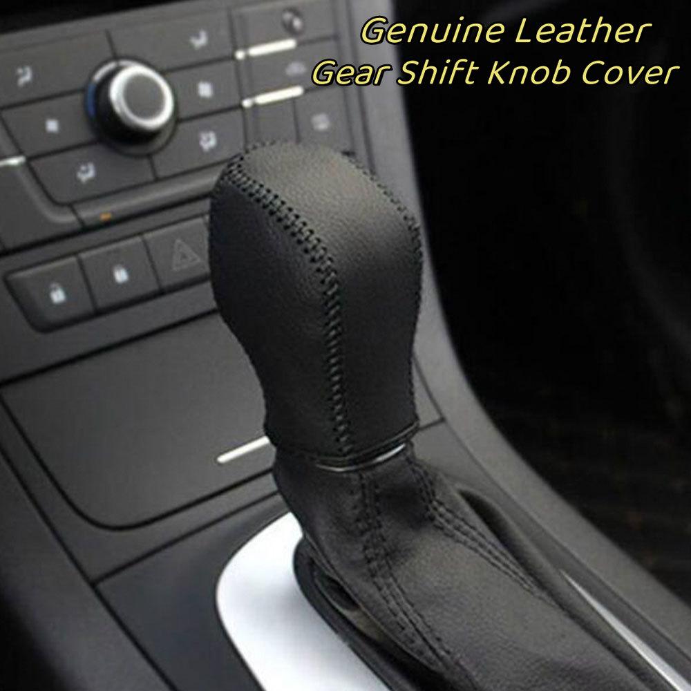 Genuine Leather Car Gear Head Shift Collars Gear Knob Cover for MG ZS MG6 MG3 for Roewe RX5 AT Interior Accessories