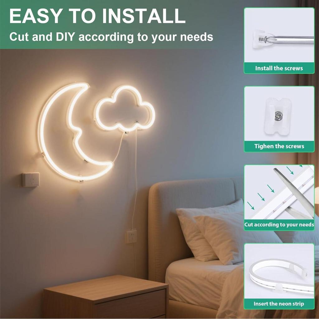 Stufenloses Dimmen von Neonlicht-LED-Streifen, 1 m, 2 m, 3 m, 4 m, 5 m, LED-Streifen, Touch-Schalter, Steuerung, LED-Hintergrundbeleuchtung, Schrank, Küche, Lampe, 220 V bis 12 V, EU-Stecker