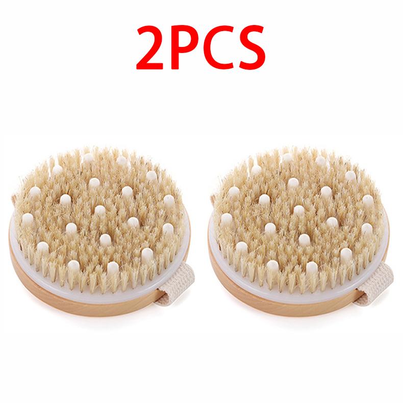 Shower Brush for The Back Handheld Dry Brushing Body Exfoliating Brush Bathroom Cellulite Back Bath Massage Brush