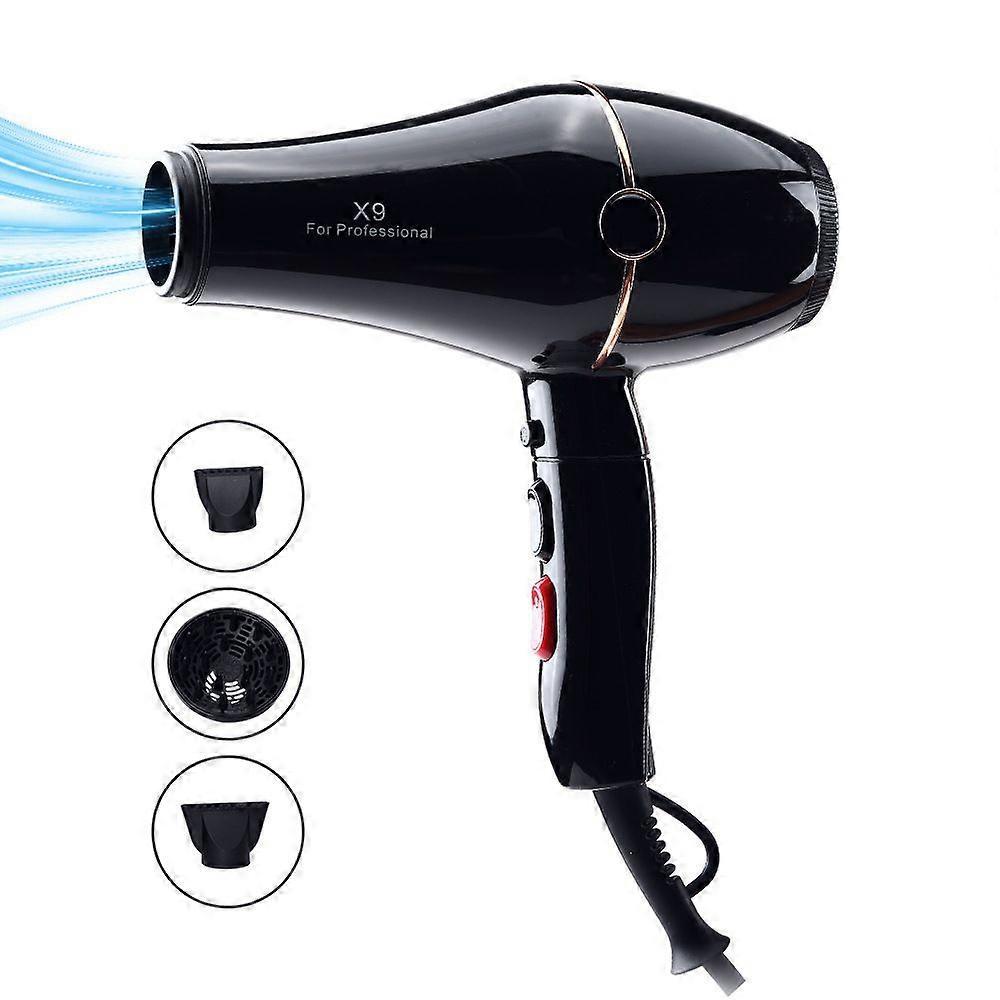 Hot and Cold Air Hair Dryer for Salon (Black) European Standard Plug