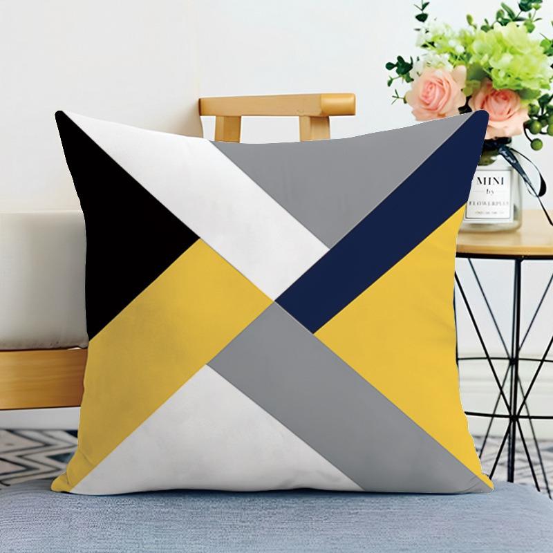 

Желтые и черные геометрические узоры Декоративные наволочки для спальни, гостиной, квадратные подушки, наволочки 40x40cm