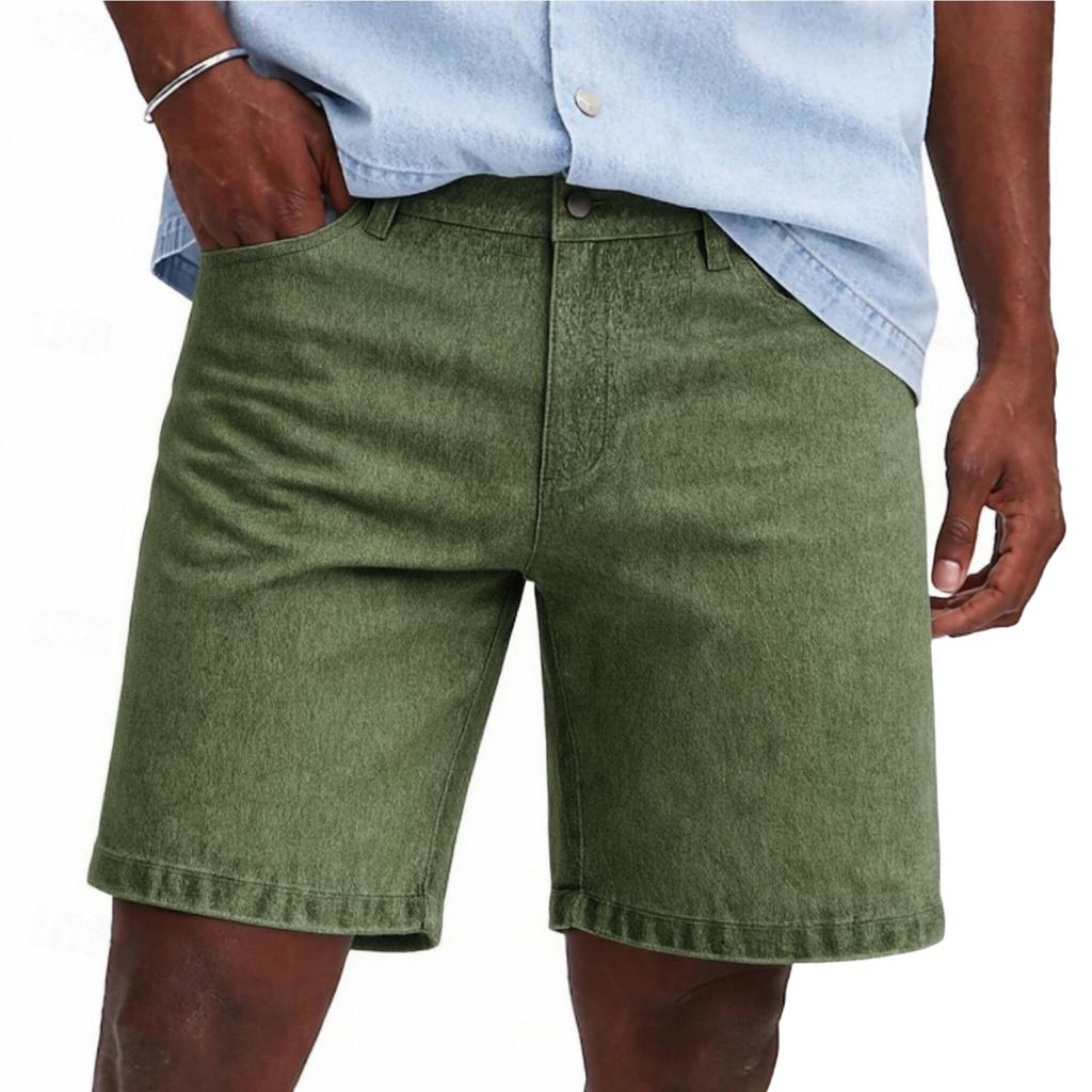 Men's Casual And Fashionable Distressed Washed Denim Shorts For Men - Loose And Straight Fit Shorts