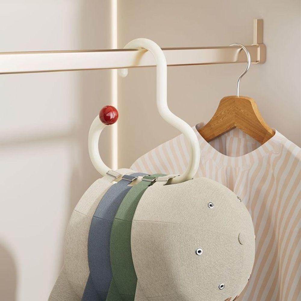 6Pcs Anti Slip Circle Ring Hat Hanger Plastic Hat Storage Hook Round Scarf Tie Hanger  Wardrobe