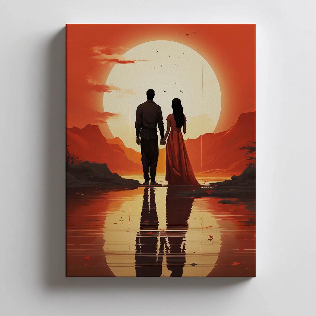 A Moment Together A Moment Together, 70X100 Cm, Unframed, Premium Canvas On Stretcher