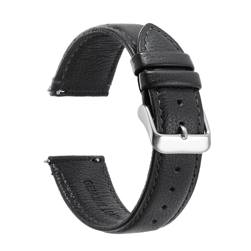 Pebble Grain Genuine Calfskin Watch Bands 20mm 22mm Universal Watchband Litchi Pattern Soft Business Watch Strap for Men Women