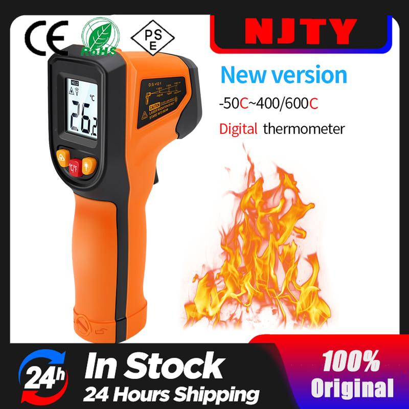 Non-contact Digital Infrared Thermometer Laser Temperature Meter Pyrometer Imager Hygrometer Termometro infrarojo Light Alarm