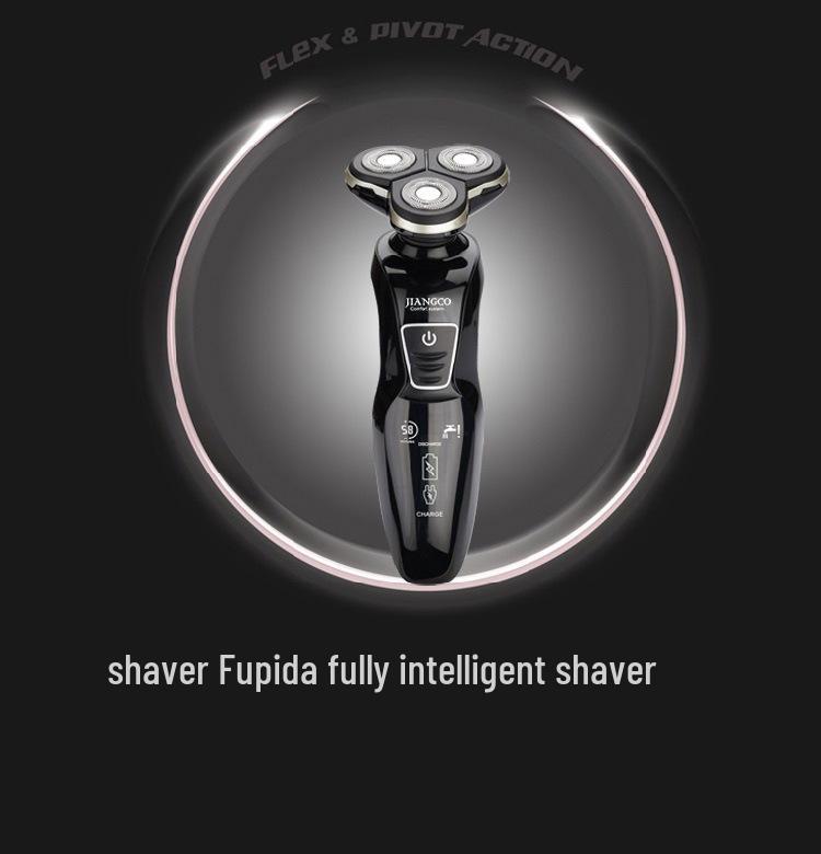 4D Washable Electric Shaver with Floating Three-Blade High-Power Razor
