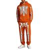 Men's Funny Skeleton Hoodie Halloween Costume Set with Long Sleeve Pullover and Pants