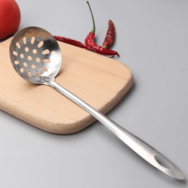 Extended Stainless Steel Soup Ladle and Strainer for Home and Restaurant Hot Pot