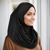 Crossed Forehead Muslim Instant Hijab Women Cotton Hijab Solid Color Crinkle Turban Soft Cotton Hemp Hijab Underscarf Cover Chin