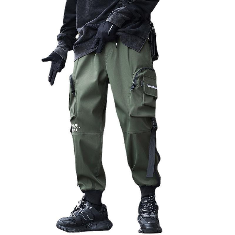 2024 Autumn New Product Elastic Waist Work Pants Men'S Loose Large Trendy Multi Pocket Versatile Pants