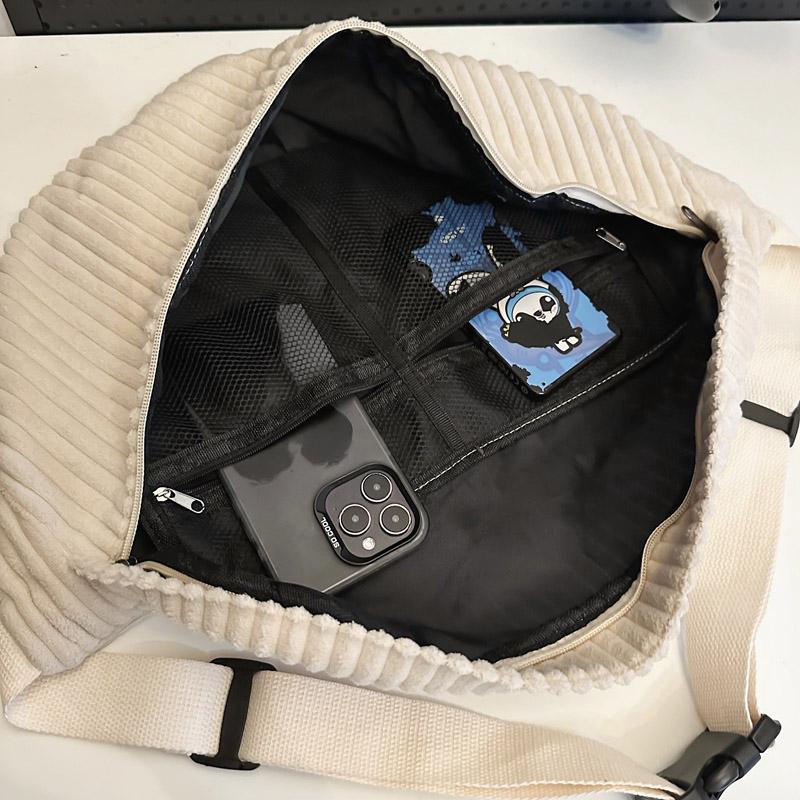 Women's Velvet Bag  Crossbody Bags  Fanny Pack  Simple Phone Bag  Banana Bag  Large Capacity  Casual  Shoulder  Ladies