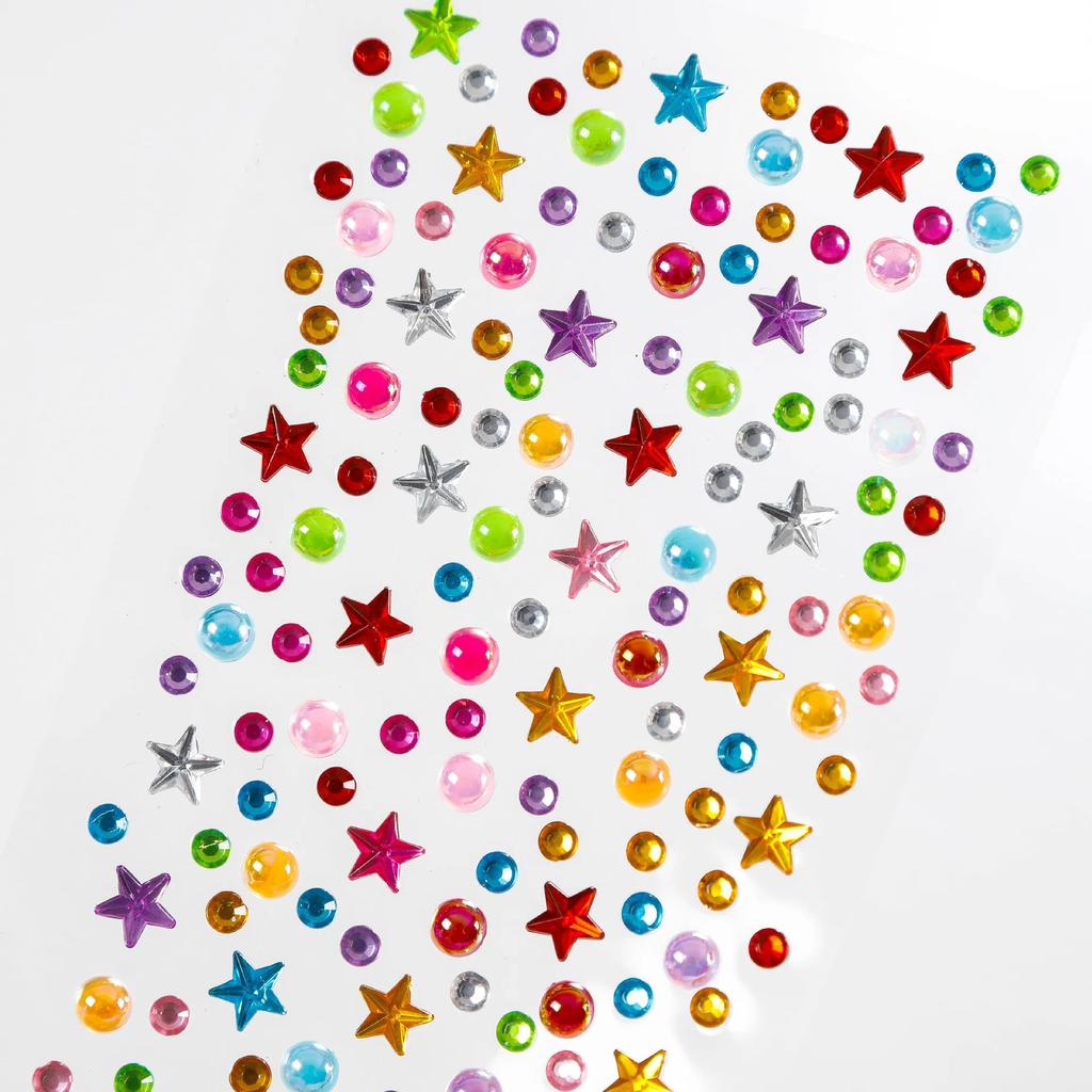 DIY Color Rhinestones Crystal Acrylic Tattoo Sticker Children's Stage Show Eyes Face Makeup Decoration Tools Phone Drill Sticker