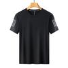 Plus Size Ice Silk T-shirt Round Neck Short Sleeve Plus Size Breathable Sports Casual T-shirt