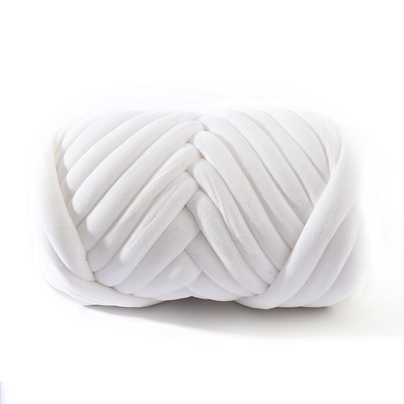 New Velvet Core-Spun Yarn for DIY: 3cm Thick Handmade Blanket, Pillow, Wool Fabric, Strip Yarn, Cat Bed.