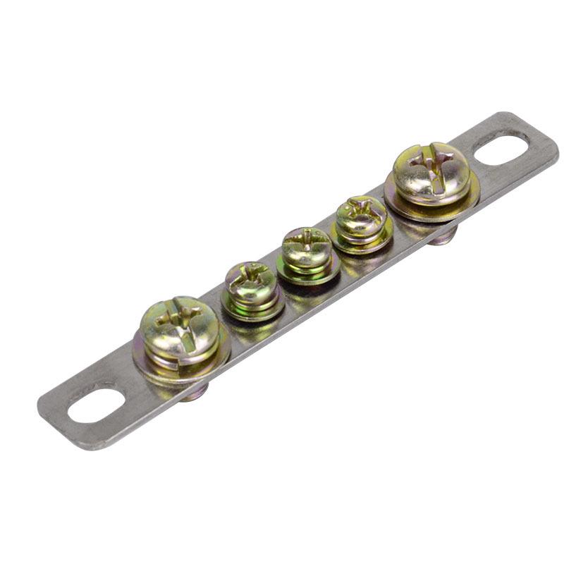 High Current Ground Busbar: 3/5/7/8/10/12 Positions - Copper Grounding Terminal Accessories