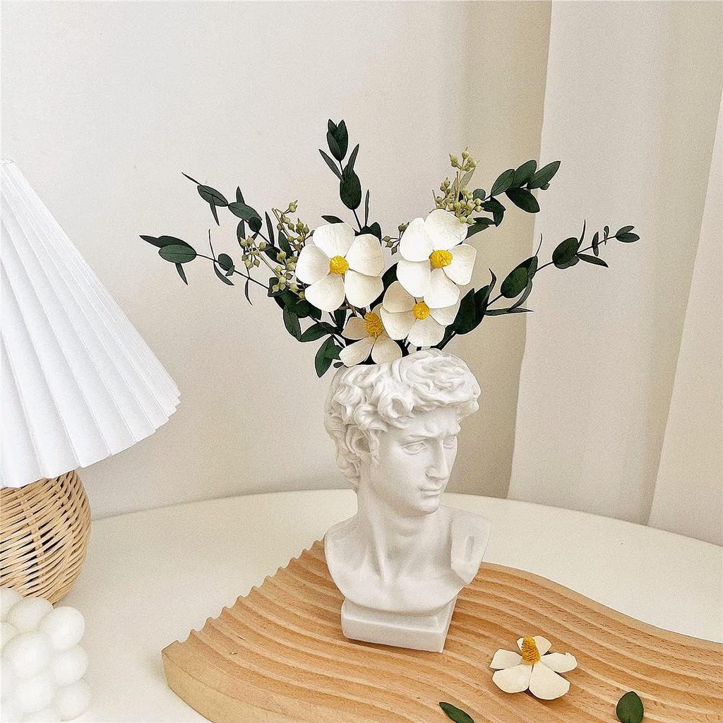 Yunan Roma Tarzı Heykel Çiçek Vazo Sukulent Saksısı Makyaj Fırçaları Kabı Kalemlik Ev veya Ofis Dekorasyonu için Harika Hediye