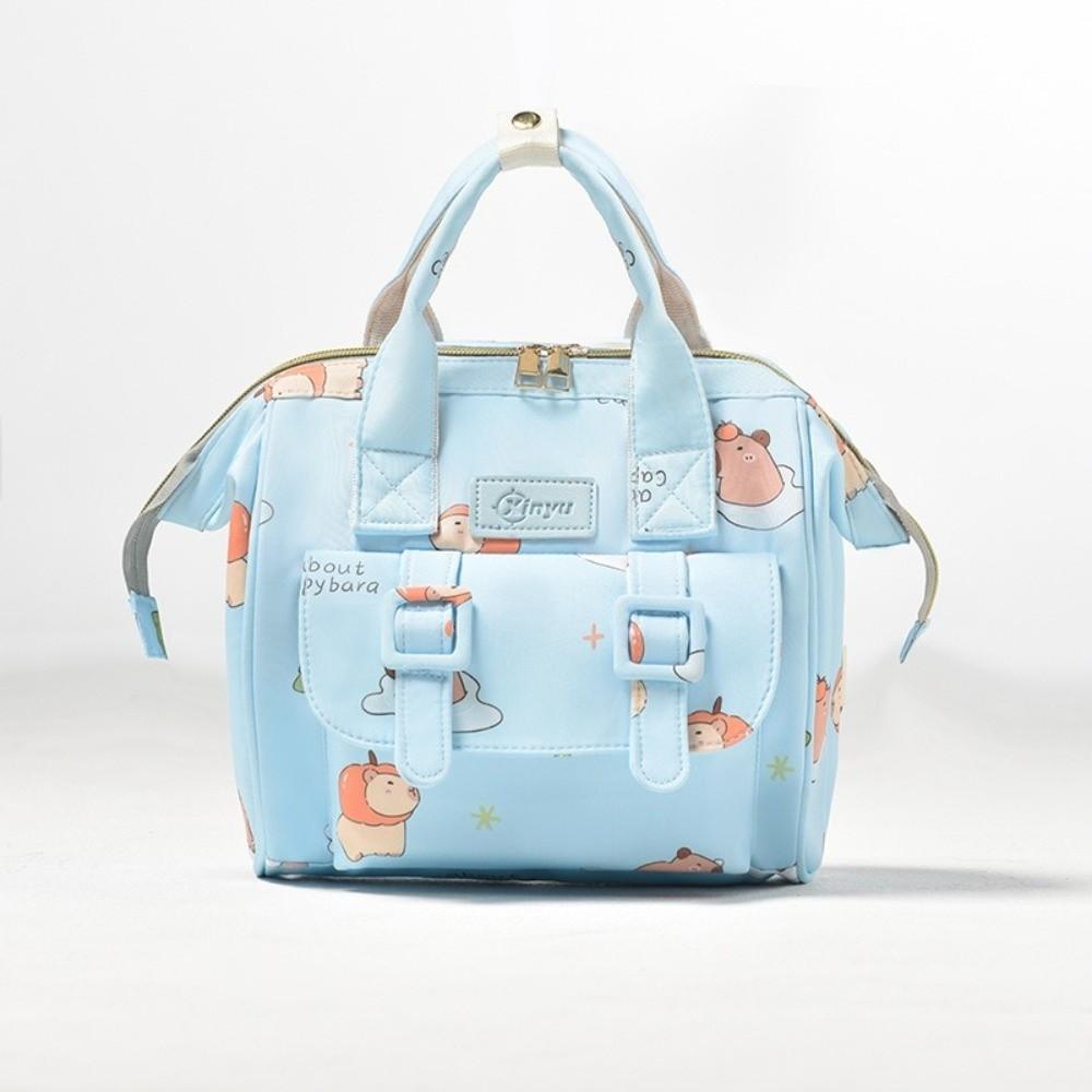 Large Capacity Travel Backpack Cartoon Print Diaper Bag New Breastfeeding Bag