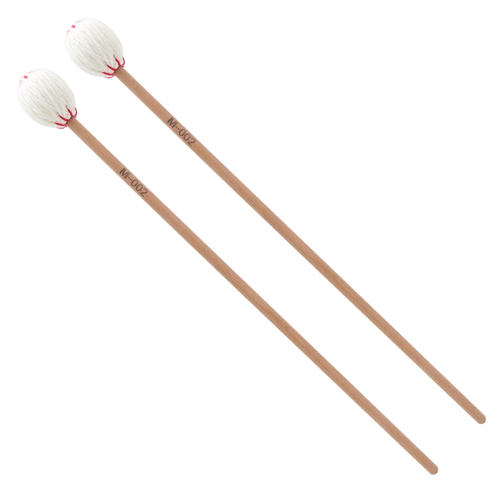 2Pcs Marimba  s Maple Rods Woolen Twisted Percussion Instrument Playing Accessories
