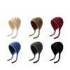 Autumn and winter new straps, ear protectors, knitted hats, women's warm bag head, cold hat, big head circumference, small wool hat