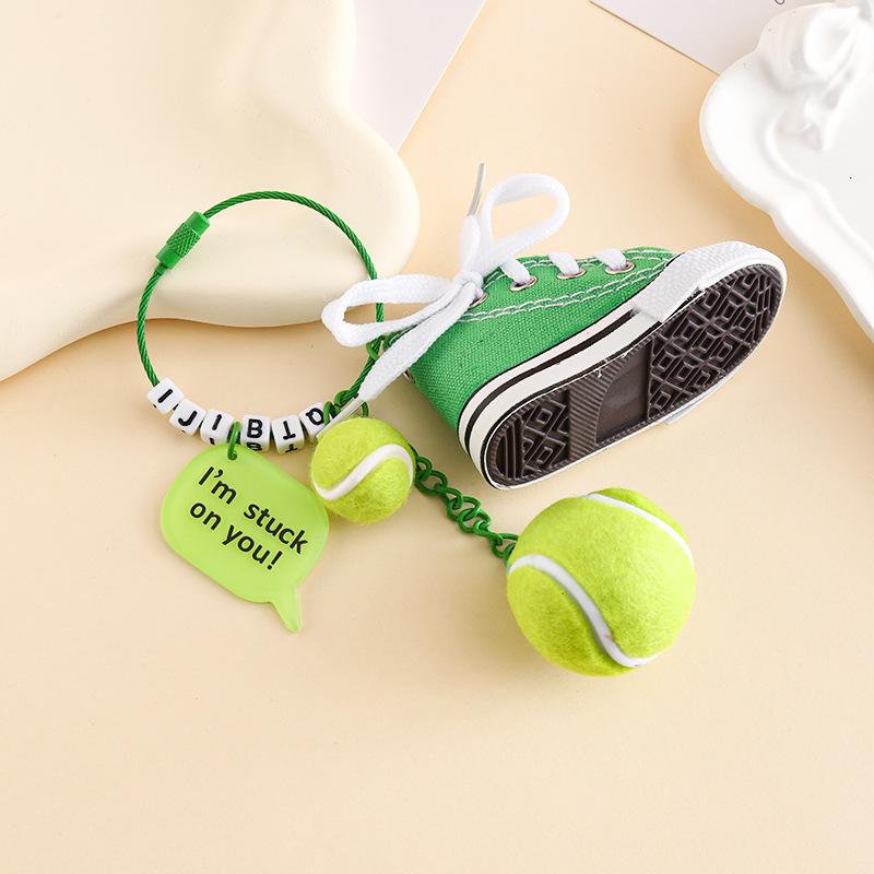 Tennis Cloth Shoes Mobile Phone Pendant Cute Mini Tennis Keychain Bag Hanging Sports Competition Commemoration