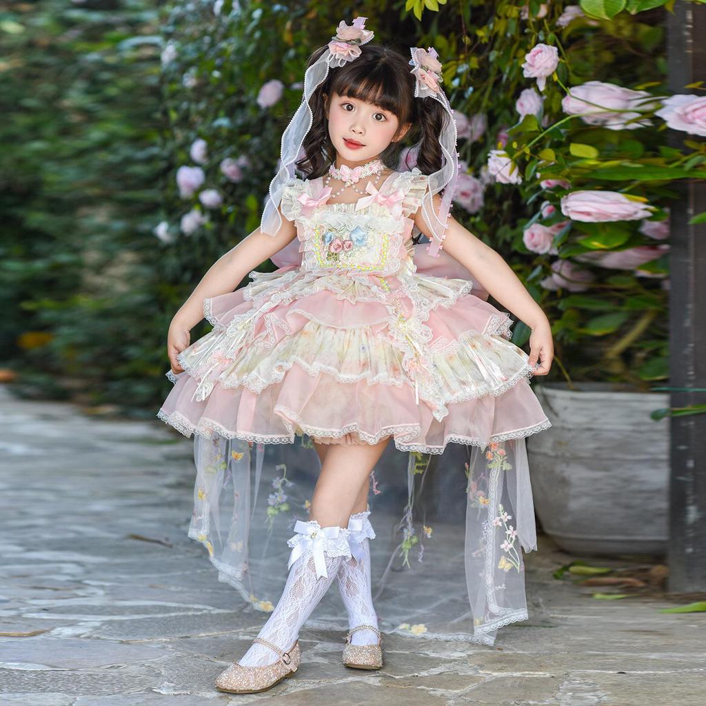 2026 Summer Little Princess Lolita Dress for Girls – Formal Rich Family Style