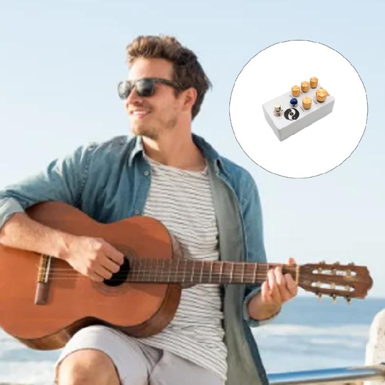 Volumes/Tone/Gains/Voice/4-Mode Knob Overdrive Effector Full Metal Shell Guitar Overdrive Effects Pedal Guitar Accessories