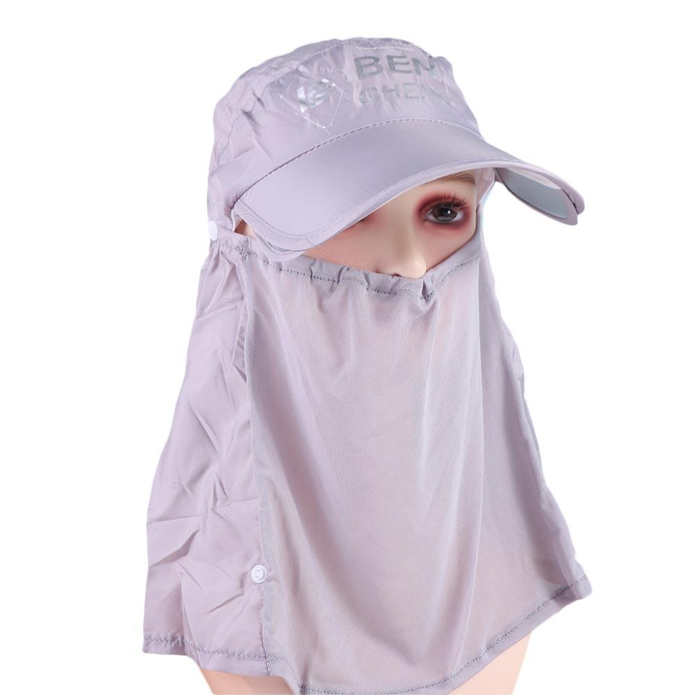 Wide-brimmed Sun Protection Hat UV Protection Breathable Wide Brim Bucket Cap Adjustable Wth Neck Flap Large Brim Fishing Hat серый