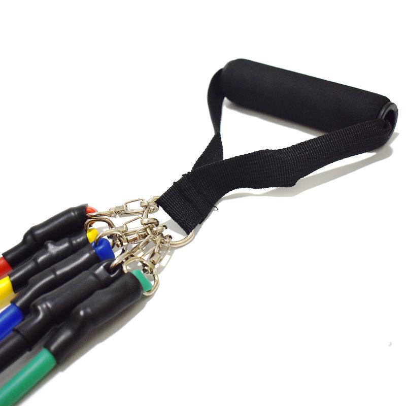 Resistance Band Collection Multifunction Fitness Tension Rope 5-Tube Elastic Tension Rope for Stretching Abdomen Training Gym Equipment