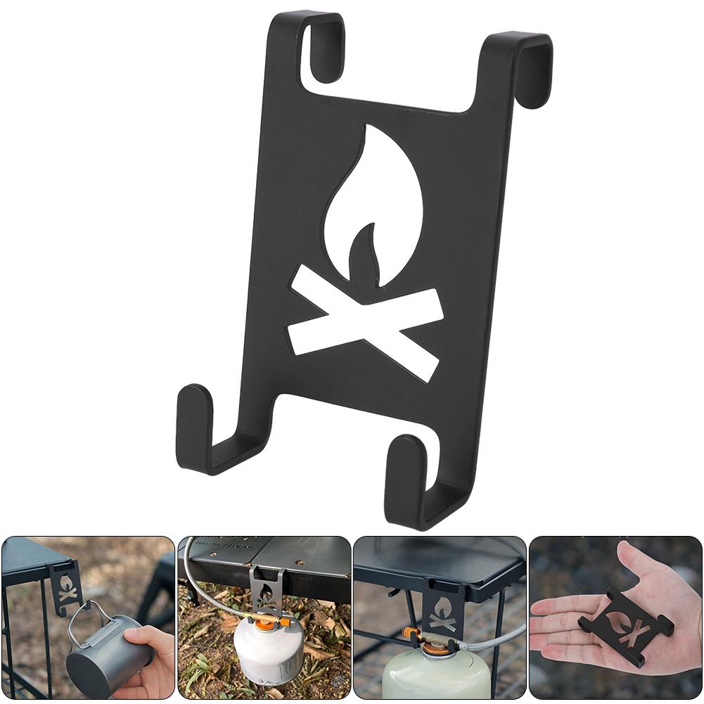 Butane Gas Tank Hanger Clip Stainless Steel Camping Table Gas Hangers Camping Gas Tank Hanger Lightweight for Outdoor Camping