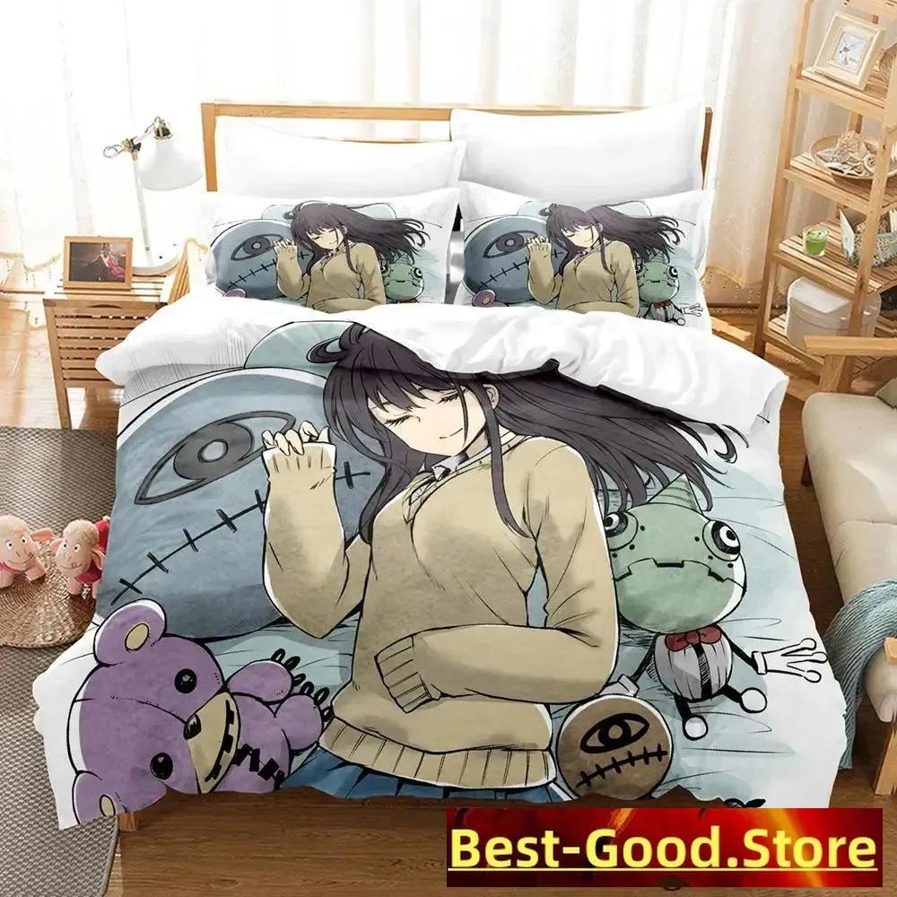 Mieruko chan Bedding Set Single Twin Full Queen King Size Bed Set Adult Kid Bedroom Duvetcover Sets Anime parure de lit Bed