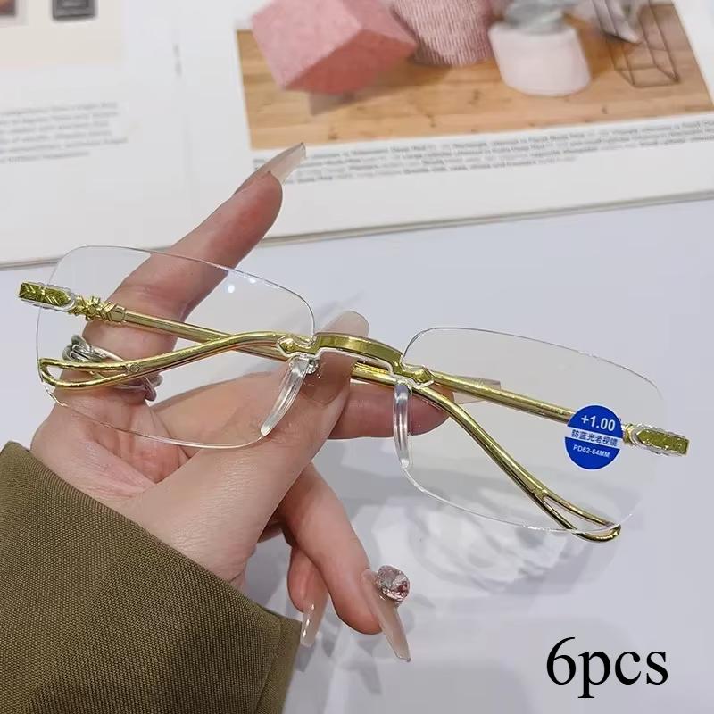 6pcs Blue Light Blocking Reading Glasses for Women Men Ultralight Presbyopia Glasses Far Sight Eyewear Diopters +1.0+1.5+4.0