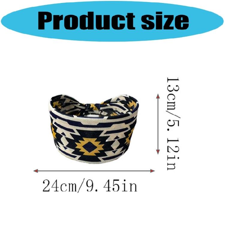 Sport Sweatband NonSlip Quick Drying Yoga HeadWrap Bohemian Print Wide Hairband For Men And Women Fitness Gym Activity
