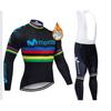 Winter Thermal Cycling Jersey Bib Pants Set Men Women Long Sleeve Fleece Warm Mountain Bike Outfit