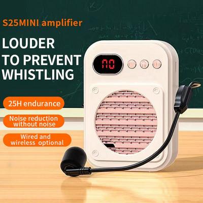 Voice Amplifier Wireless Microphone Personal Microphone Work of 12 Hours Rechargeable Portable Microphone for Teacher Tour Guide