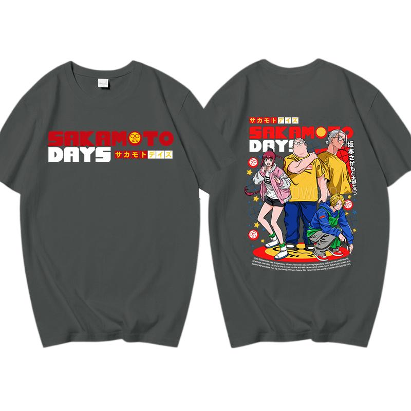 Anime Lover Cotton Tees Sakamoto Days Print Tshirt for WomenMen Summer Short Sleeve ONeck T Shirt Creative Personalized Tops