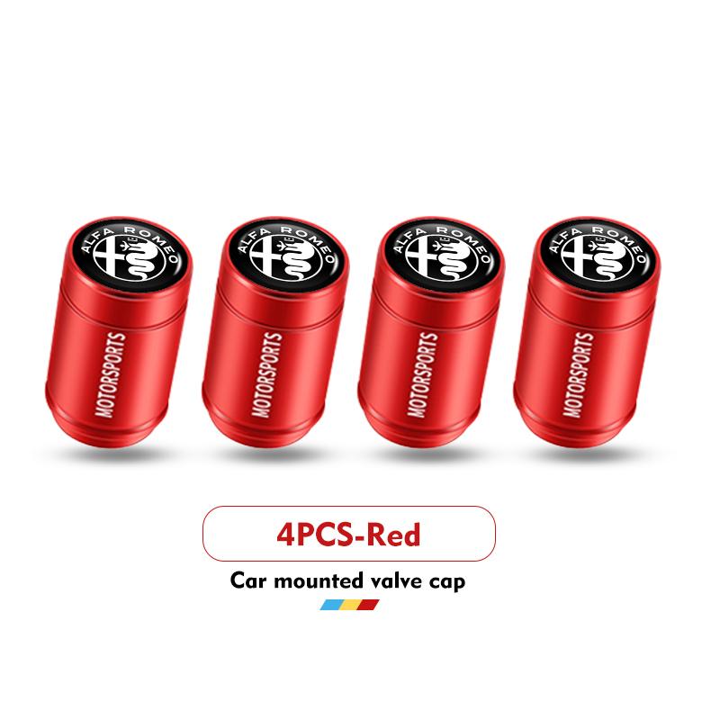 Pro Alfa Romeo 4KS Krytky ventilků pneumatik pro auto Hliníkový kryt stonku pneumatiky kola Pro Alfa Romeo Giulia 147 Mito 156 159 166 GT Stelvio
