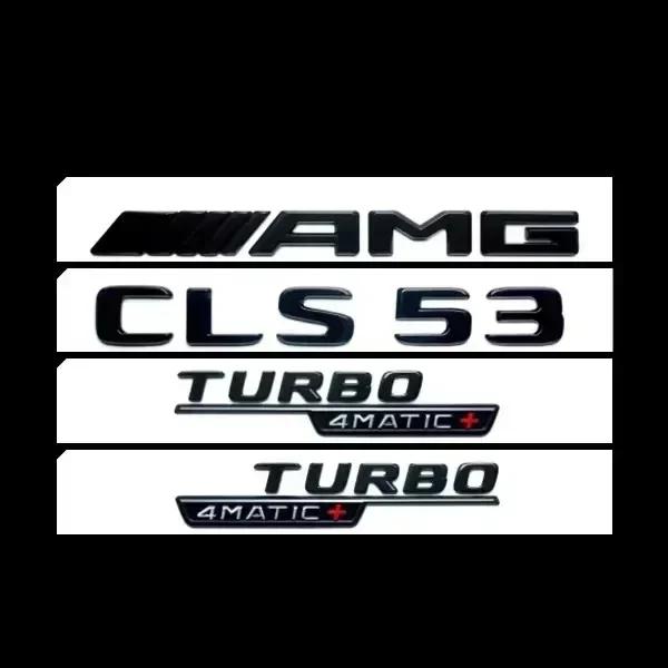 Samolepka na auto AMG W220 Pro Benz 4ks/sada 3D ABS Samolepka na auto pro Mercedes-Benz Třída CLS TURBO 4MATIC Modifikované logo AMG CLS 53S 63S