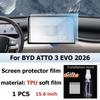 Car Interior Screen Protector Console GPS Navigation LCD Screene TPU Film Scratch Resistant PPF For BYD ATTO 3 EVO 2026