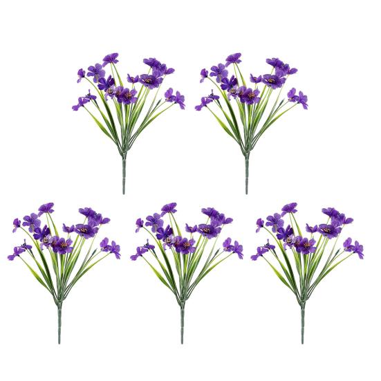 Artificial Flowers Adjustable Height Fade-Resistant Handmade Realistic Silk Petals No Watering Sunlight Floral Display Arrangement