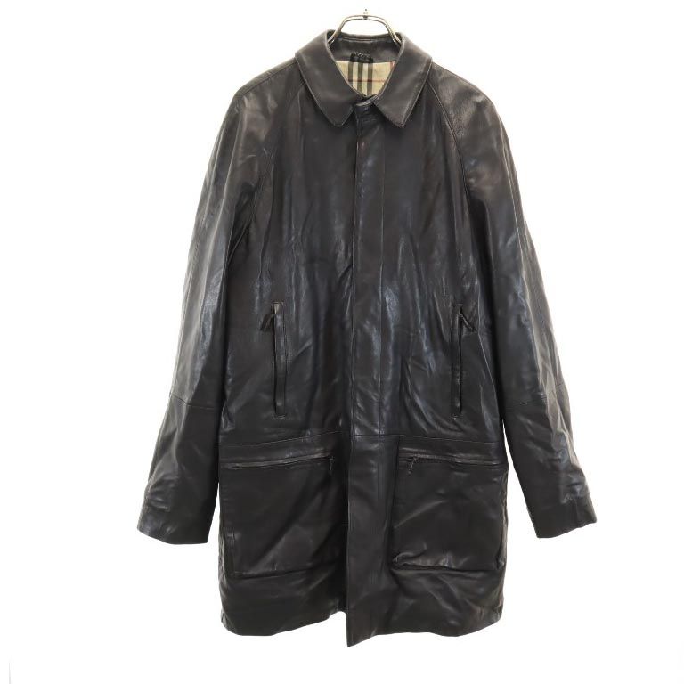 

BURBERRY Leather coat Black series Men s Used