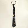 Korean Rhinestone Necktie Black Decoration Shirt Tie Temperament Flower Tie  Performance