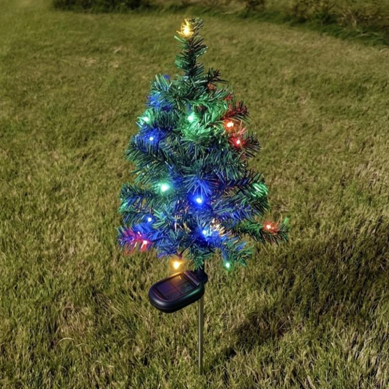 Outdoor Solar Christmas Tree Lights Waterproof LED Garden Lamps For Lawn Patio Landscape Decoration Party Decor